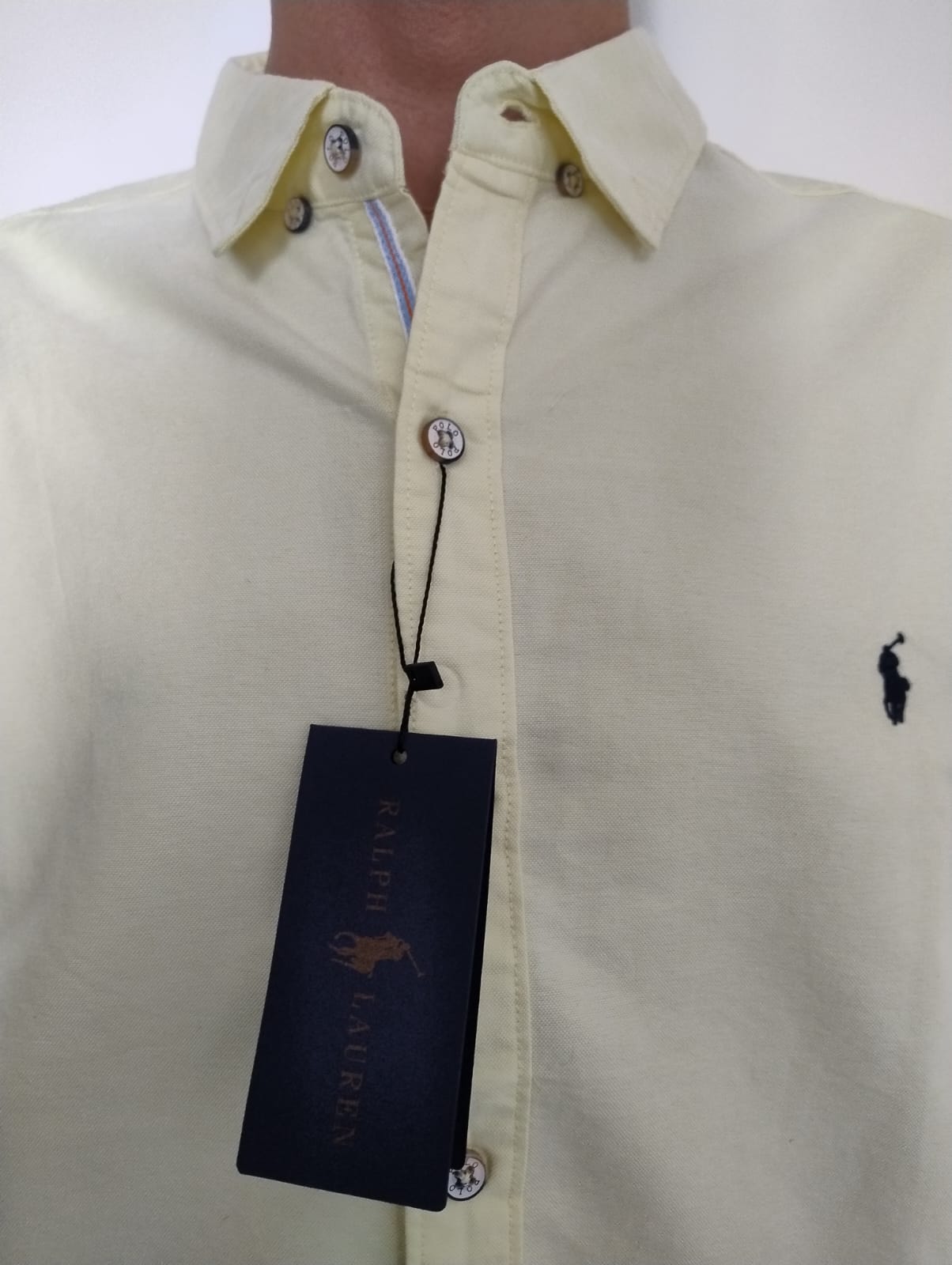CAMISA MANGA LARGA RALPH AMARILLA